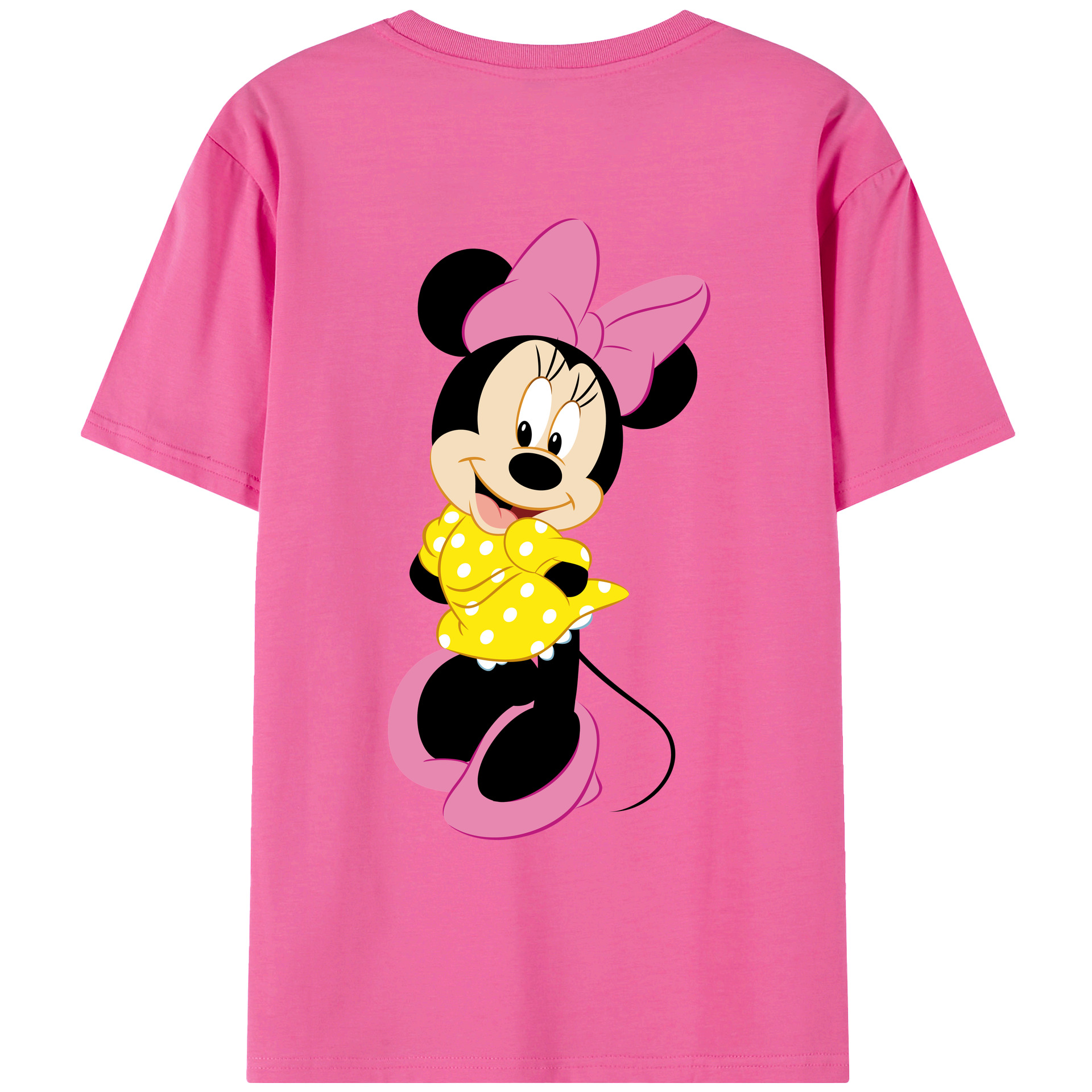 （画像用） ミッキーマウス Mickey Mouse レディース半袖Tシャツ(バックプリント)